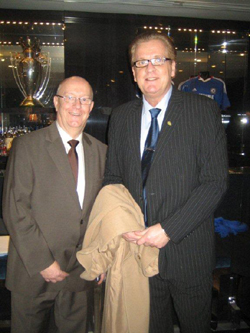 A invitation and meeting, with Chelsea FC Director Club Sectretary David Barnard & Geson.